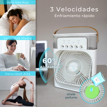 Ventilador + Humidificador: 2 en 1